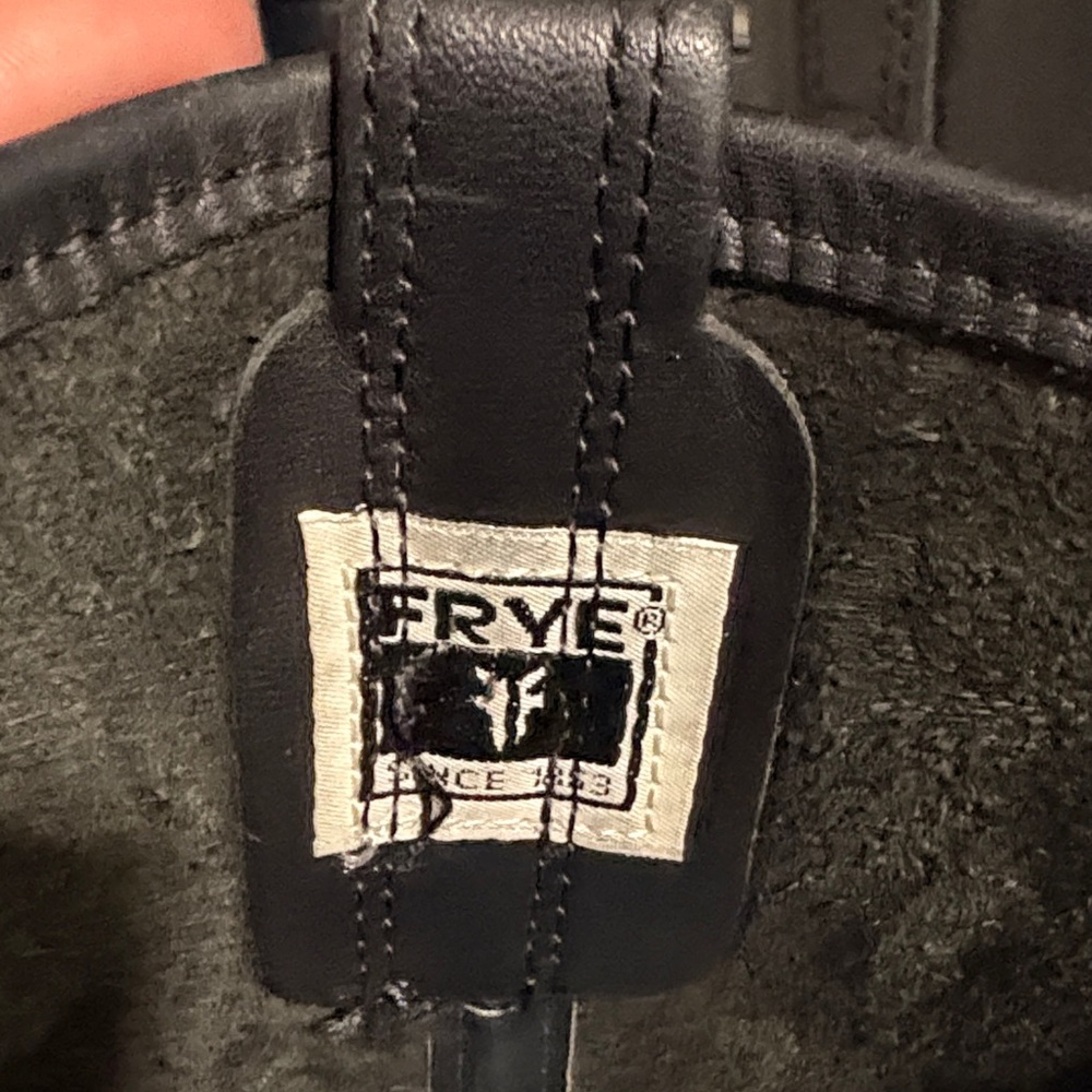 Frye Black Leather Motorcycle Boots - Picture 3 of 6